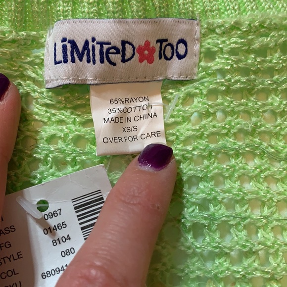 Limited Too green sequin cardigan NWT - Picture 4 of 8